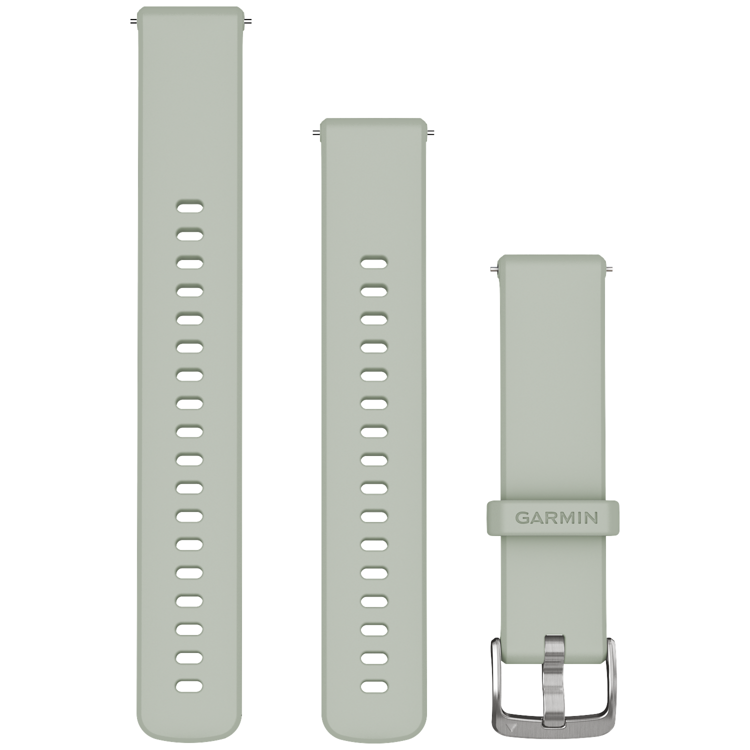 GARMIN Siliconen polsband, 18MM, Snelsluiting, salie grijs, met rvs gesp Horlogebandje Saliegrijs afbeelding