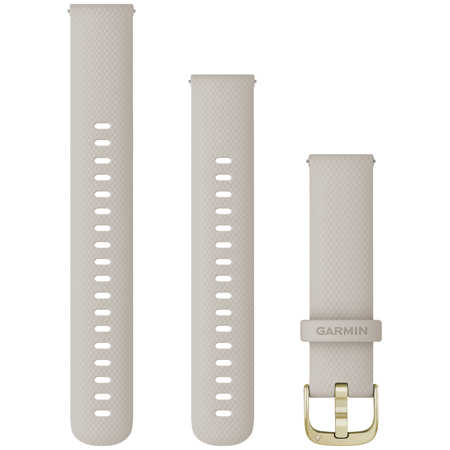 GARMIN Siliconen polsband, 18MM, Snelsluiting, zandkleur, met goudkleurige gesp Horlogebandje Zandkleur afbeelding