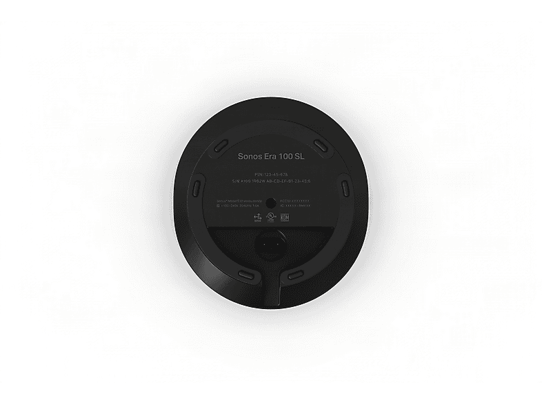 SONOS Era 100 SL Kompakter WLAN & Bluetooth Lautsprecher, Apple AirPlay 2, Stereoklang, Line-In-Anschluss, Schwarz