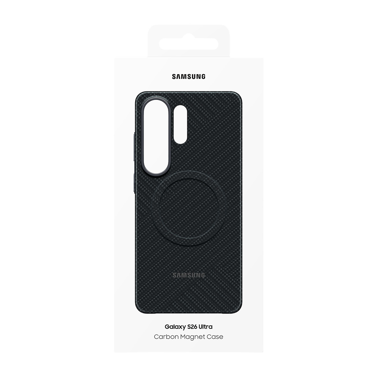Samsung Galaxy S26 Ultra Karbon Mıknatıslı Kılıf ambalajında.