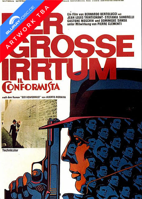 Filmplakat mit rotem Titel, Mann mit Hut und Waffe, Männergesichter.