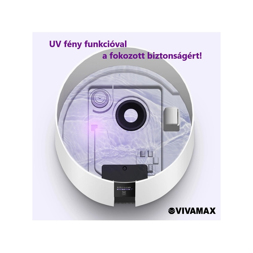 Egy UV-fényes és kamerás eszköz belső nézete.