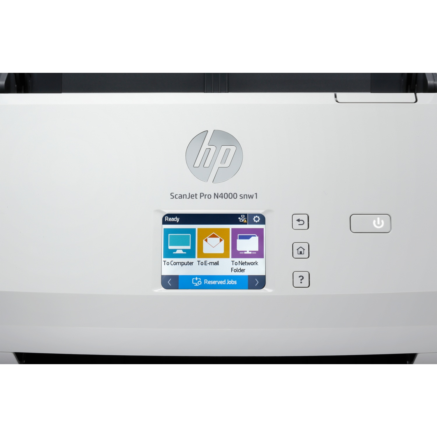 HP ScanJet Pro N4000 met touchscreen, klaar voor scanbestemmingen.