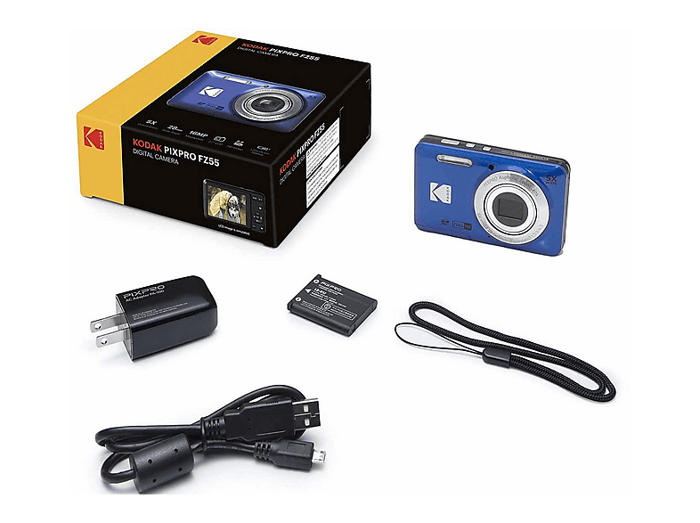 KODAK FZ55 Dijital Fotoğraf Makinesi Mavi Fiyat & Özellik | MediaMarkt