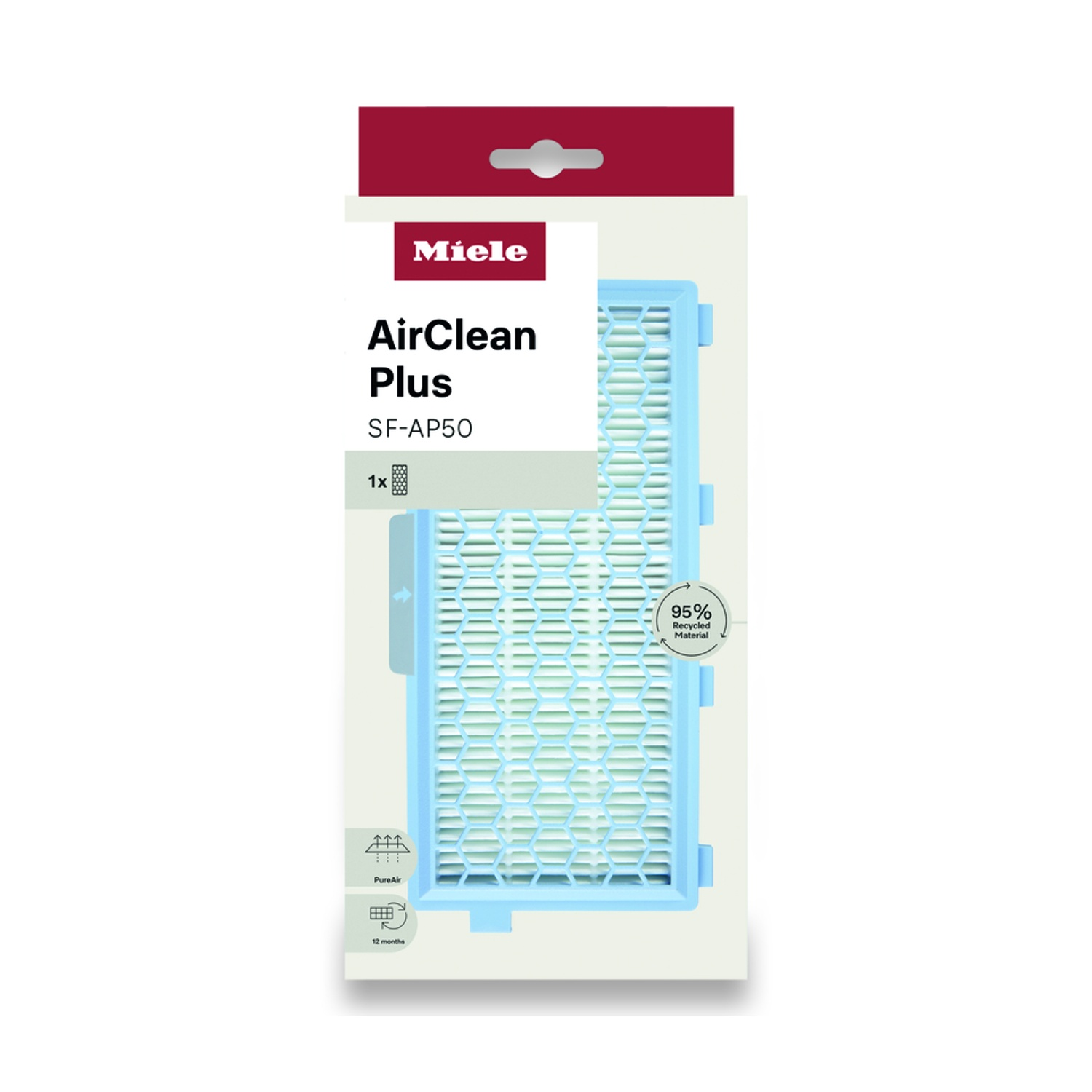 Filtro Miele AirClean Plus SF-AP50 con 95% materiale riciclato. 1 pz.