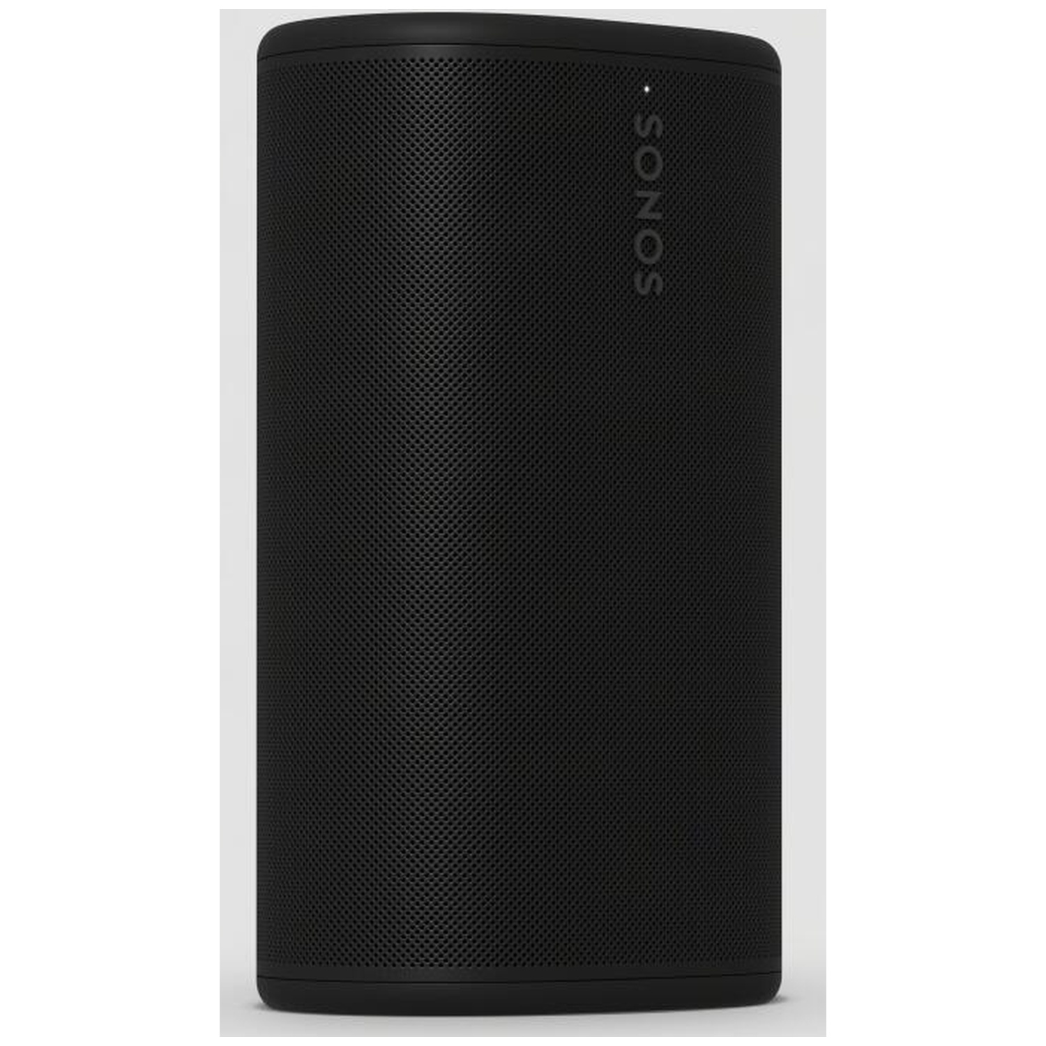 Black cylindrical speaker with SONOS logo.