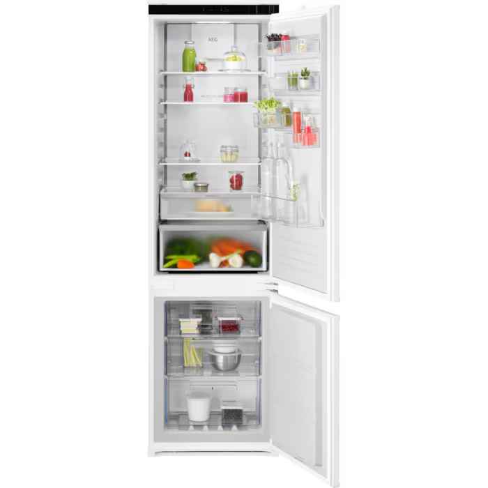 AEG OSC7C191DS Beépíthető kombinált hűtőszekrény 188 cm,TwinTech, NoFrost, AI CoolAssist funkció