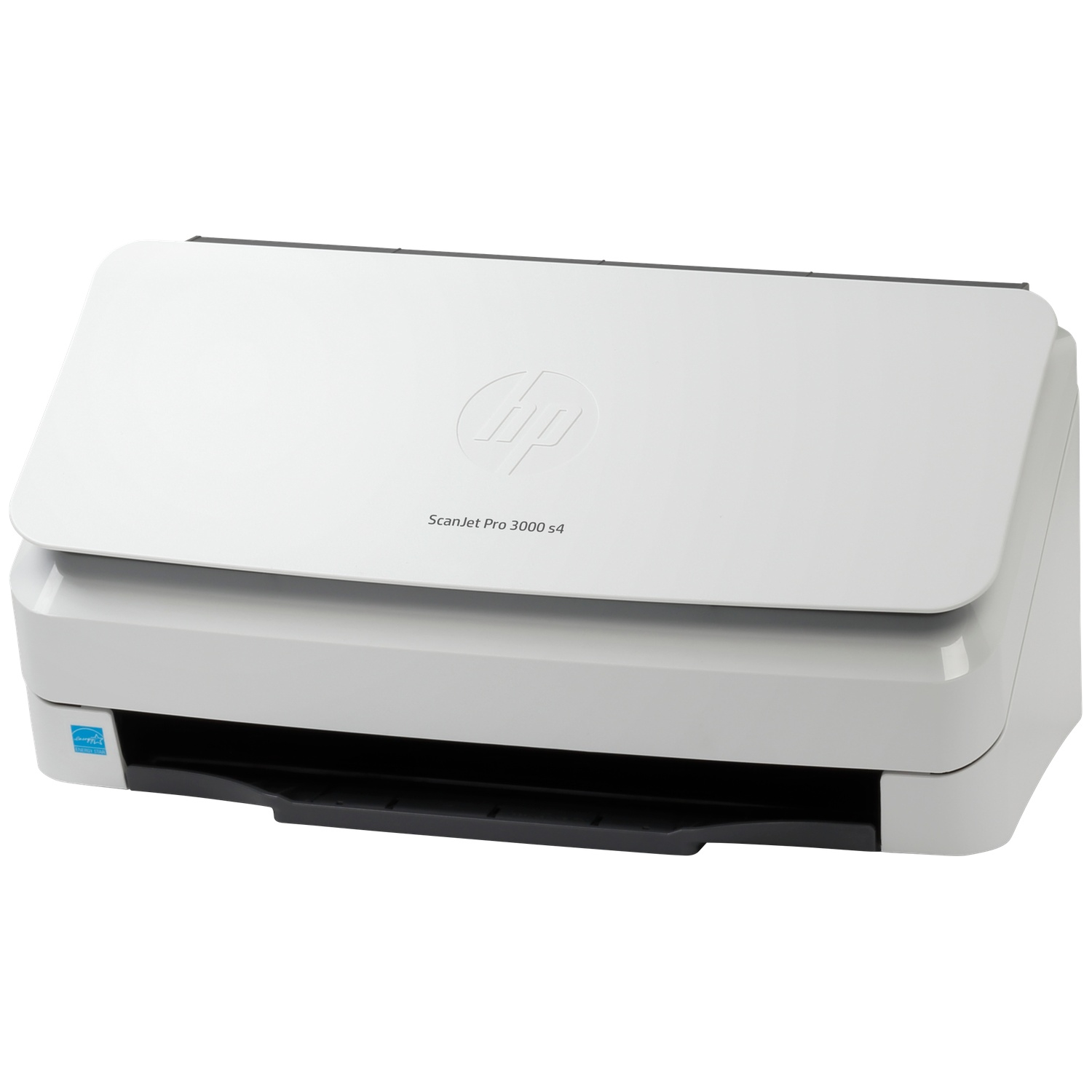 A white HP ScanJet Pro 3000 s4 scanner with an Energy Star seal.