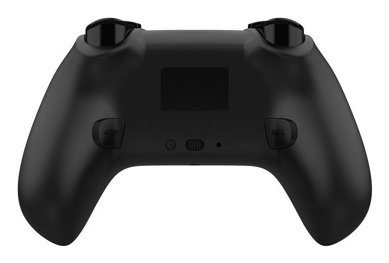 Schwarzer Controller-Rücken mit zwei Joysticks, AGR/AGL-Tasten und einem Schalter.