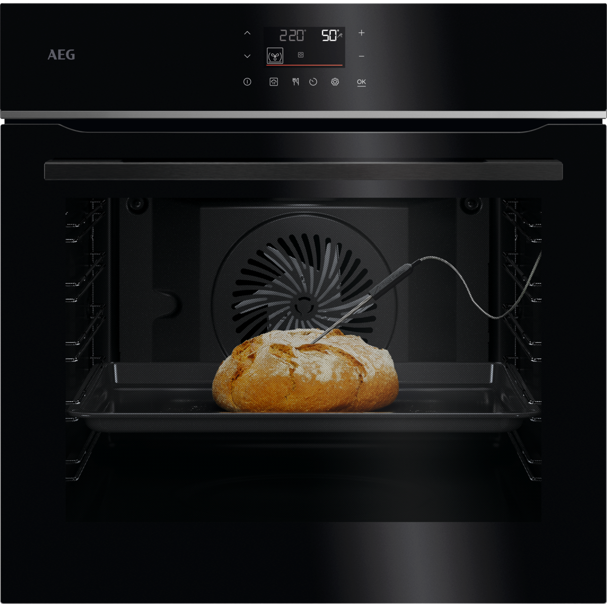 AEG TA5PB53APB Beépíthető sütő 72l, SteamBake, pirolitikus, teleszkópos sütősín, maghőmérő