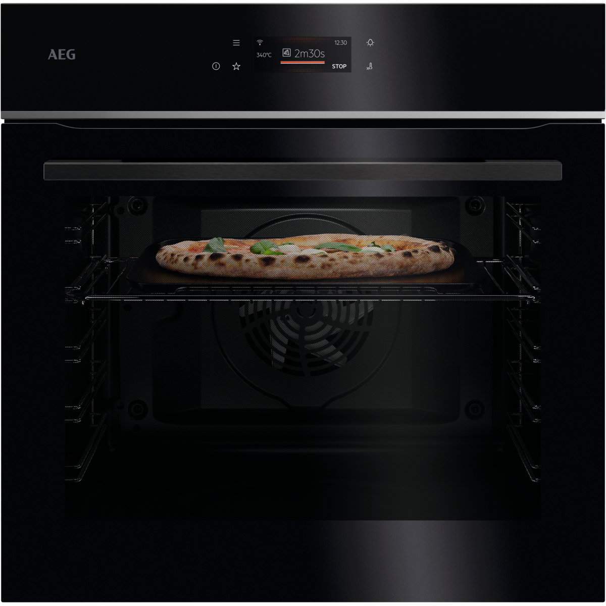 AEG TX7PB63FSB Beépíthető sütő 72l, PizzaExpert, AssistedCooking, teleszkópos sütősín, Pizza kit