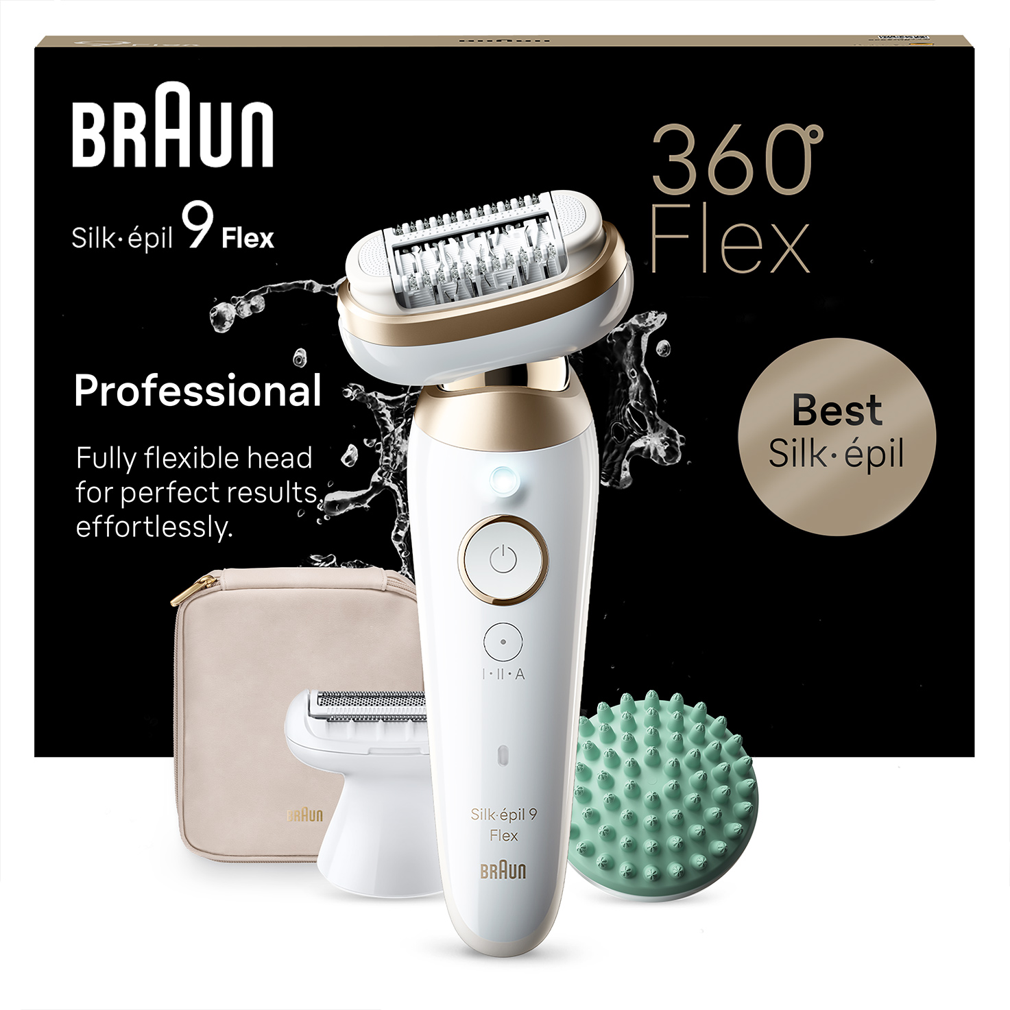 BRAUN Silk·épil 9 Flex Wet & Dry Epilátor, Arany