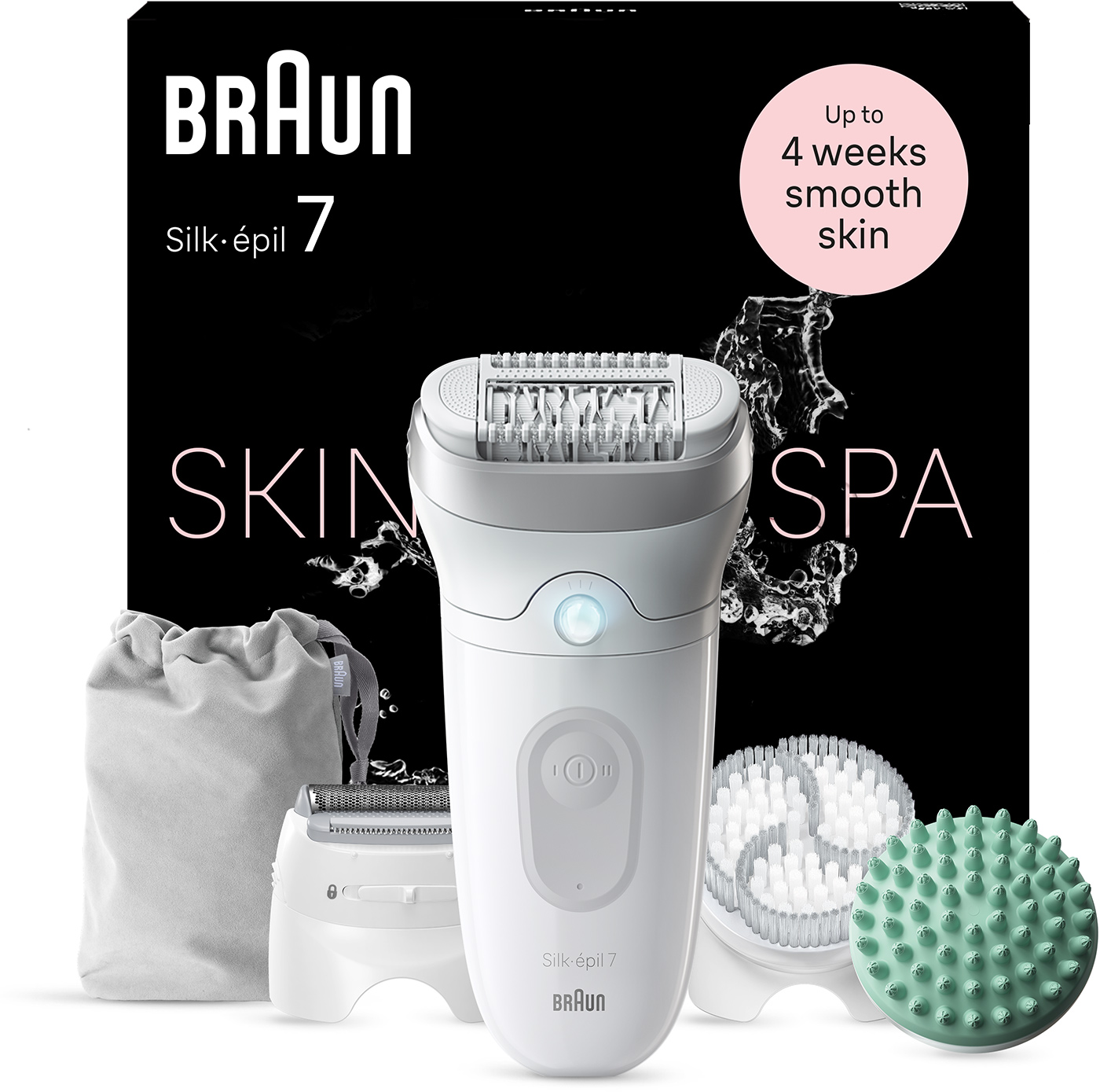 BRAUN Silk·épil 7 SkinSpa Wet & Dry Epilátor, Ezüst