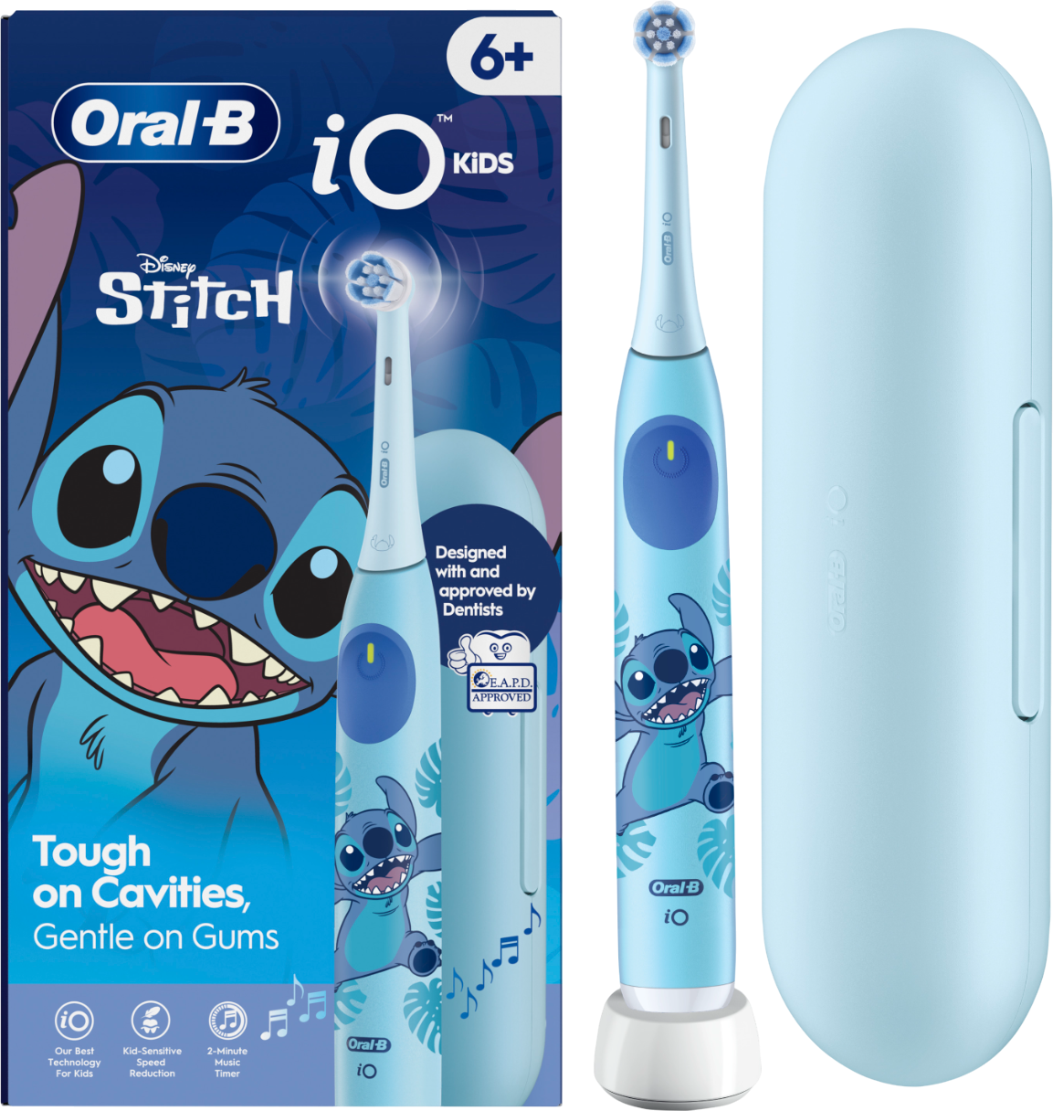 ORAL-B iO Kids Elektromos Fogkefe Gyerekeknek 6 Éves Kortól, Disney Stitch, 1 db
