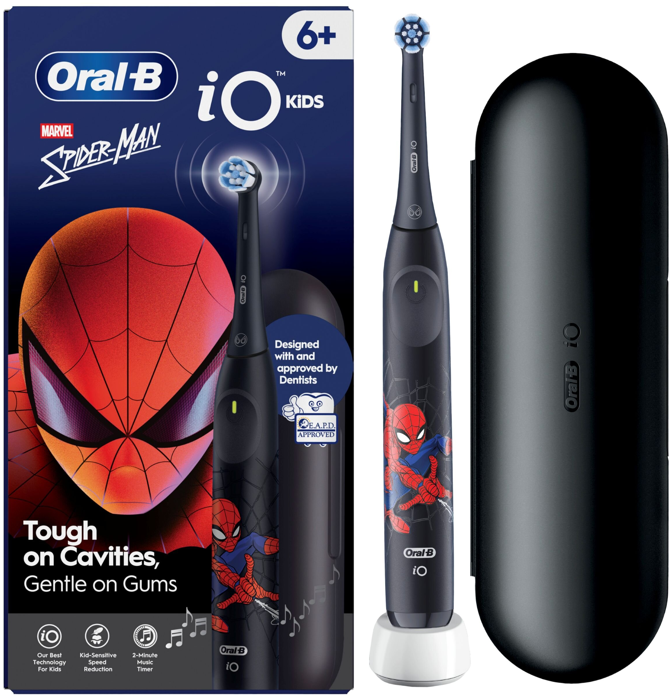 ORAL-B iO Kids Elektromos Fogkefe Gyerekeknek 6 Éves Kortól, Marvel Pókember, 1 db