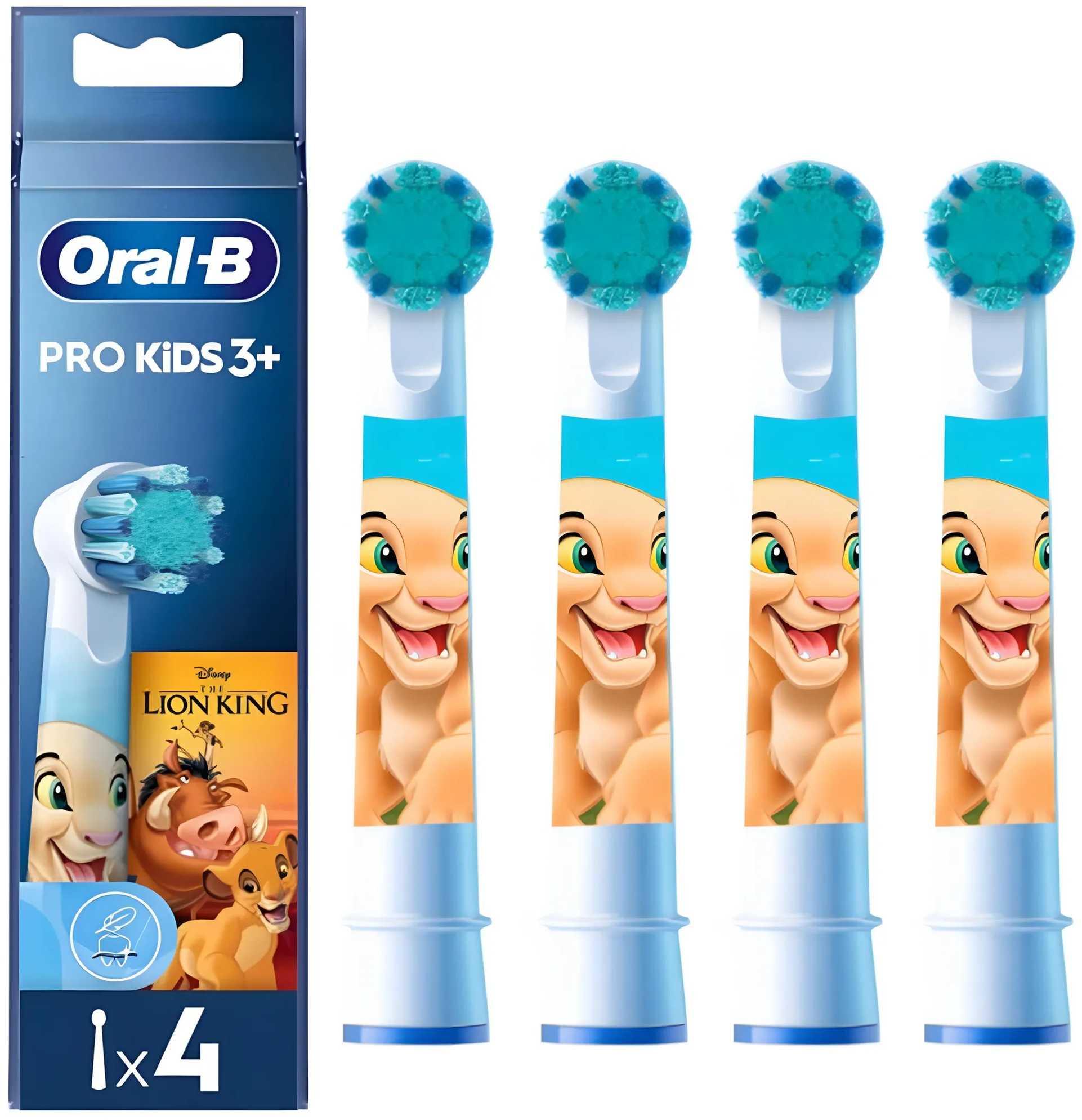ORAL-B Pro Kids Pótfej Elektromos Fogkeféhez, Oroszlánkiráy, 4 db