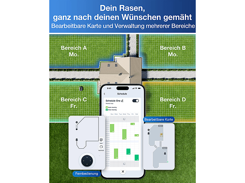ECOVACS GOAT O600 RTK EU, Rasenroboter, für bis zu 600 m²