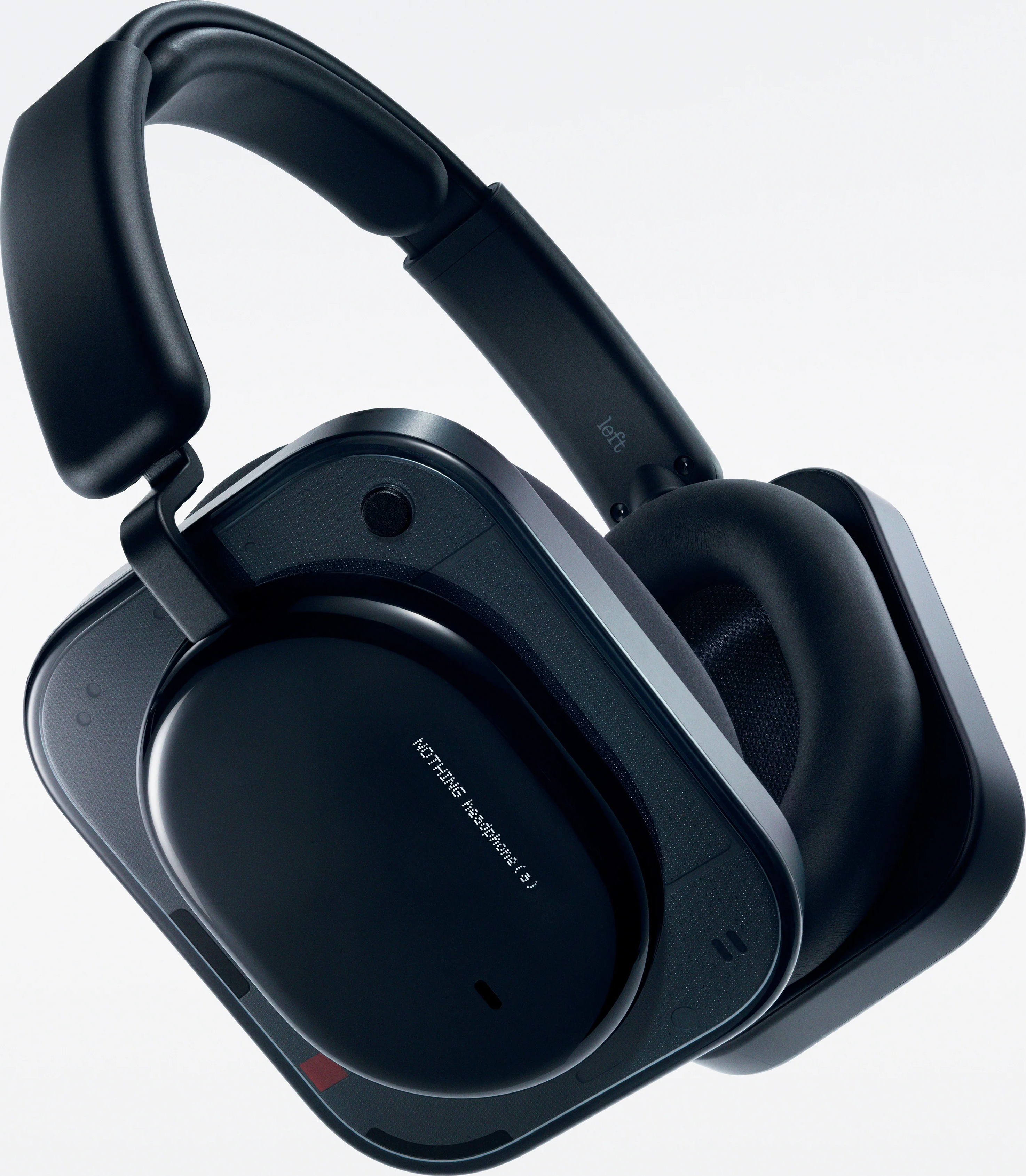 Casque noir avec écouteurs rembourrés et bandeau réglable.