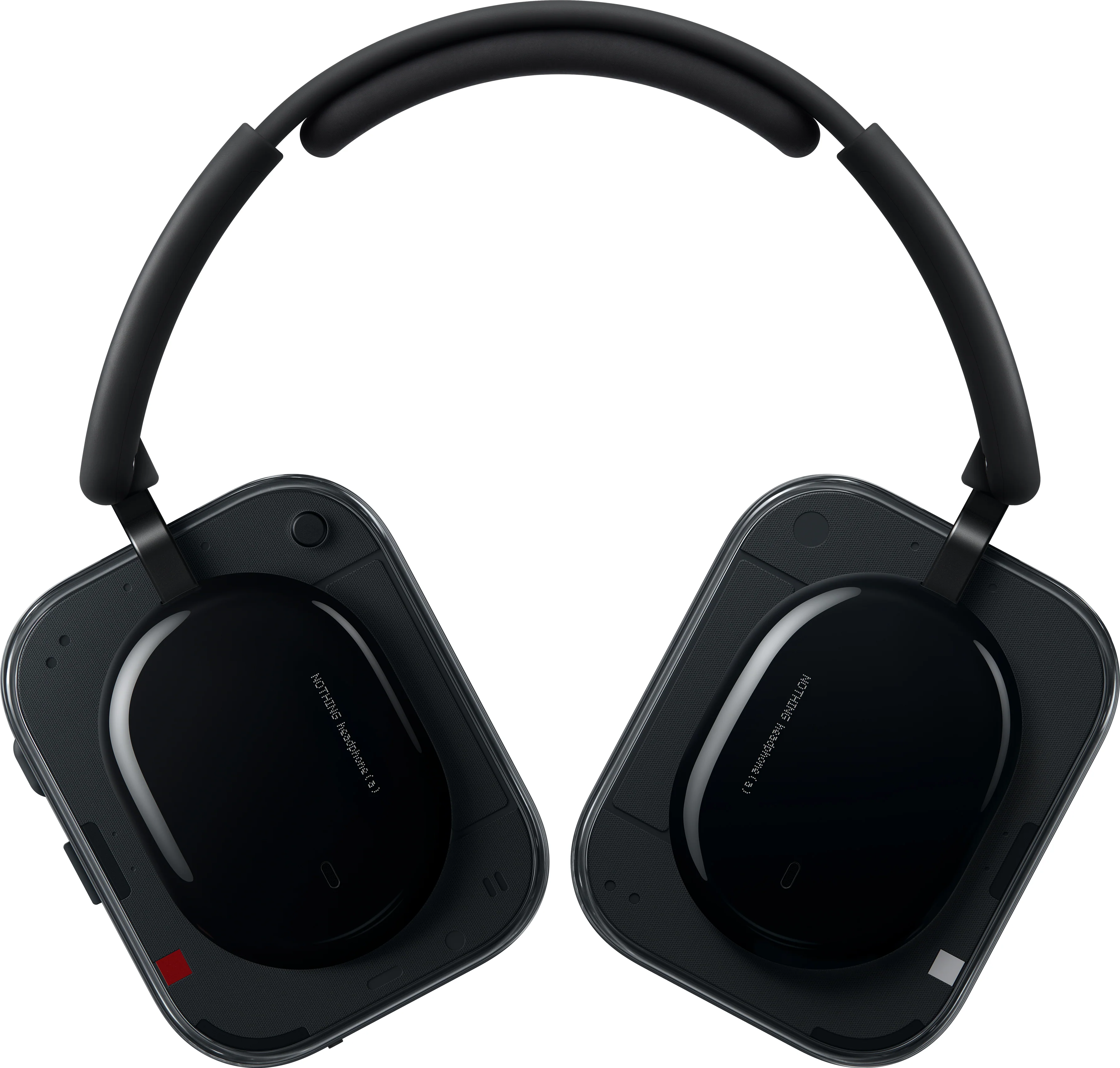 Casque noir avec arceau et grandes oreillettes, sur fond blanc.