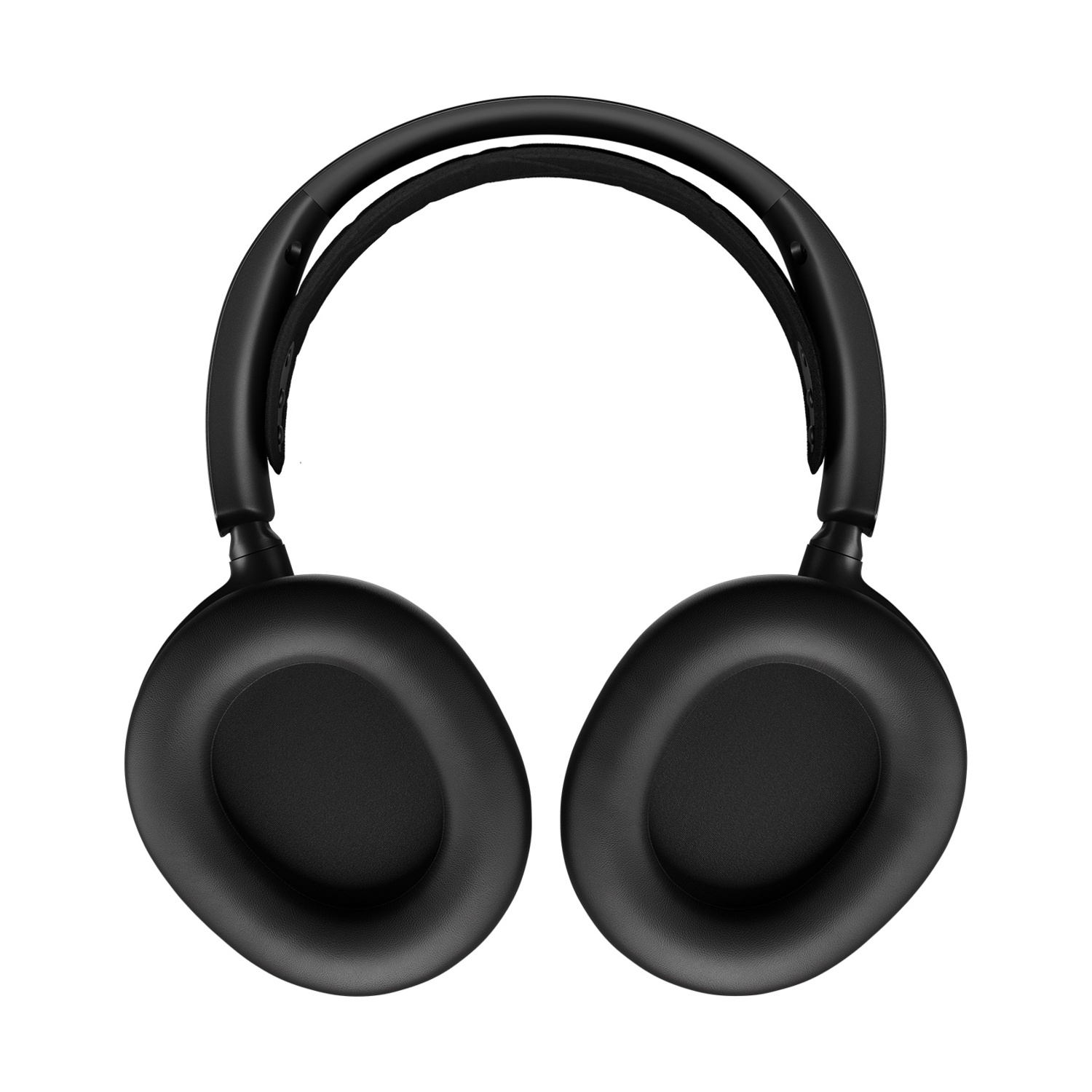 Cuffie nere over-ear con archetto imbottito, su sfondo bianco.
