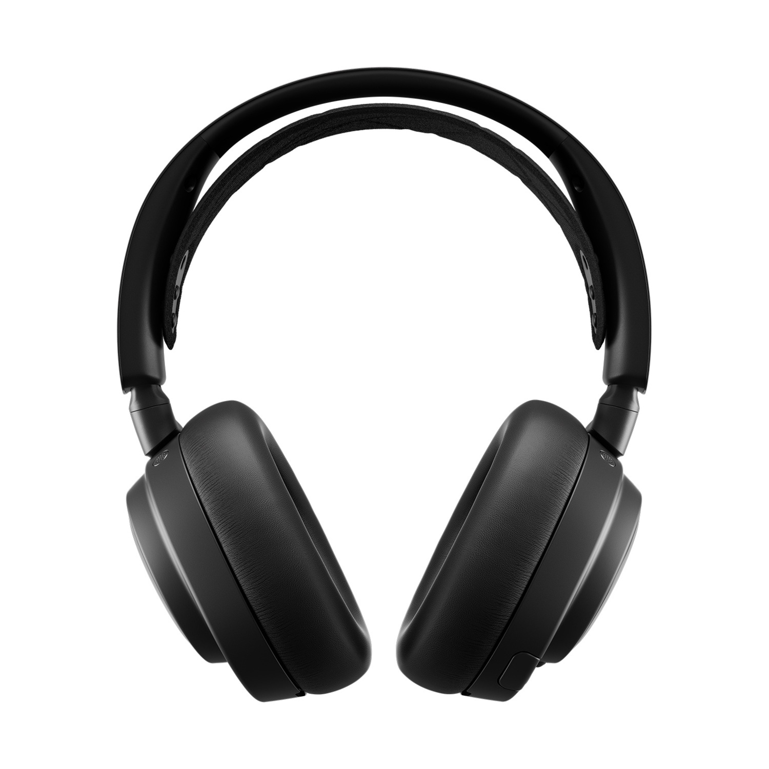 Cuffie over-ear nere con archetto imbottito, su sfondo bianco.