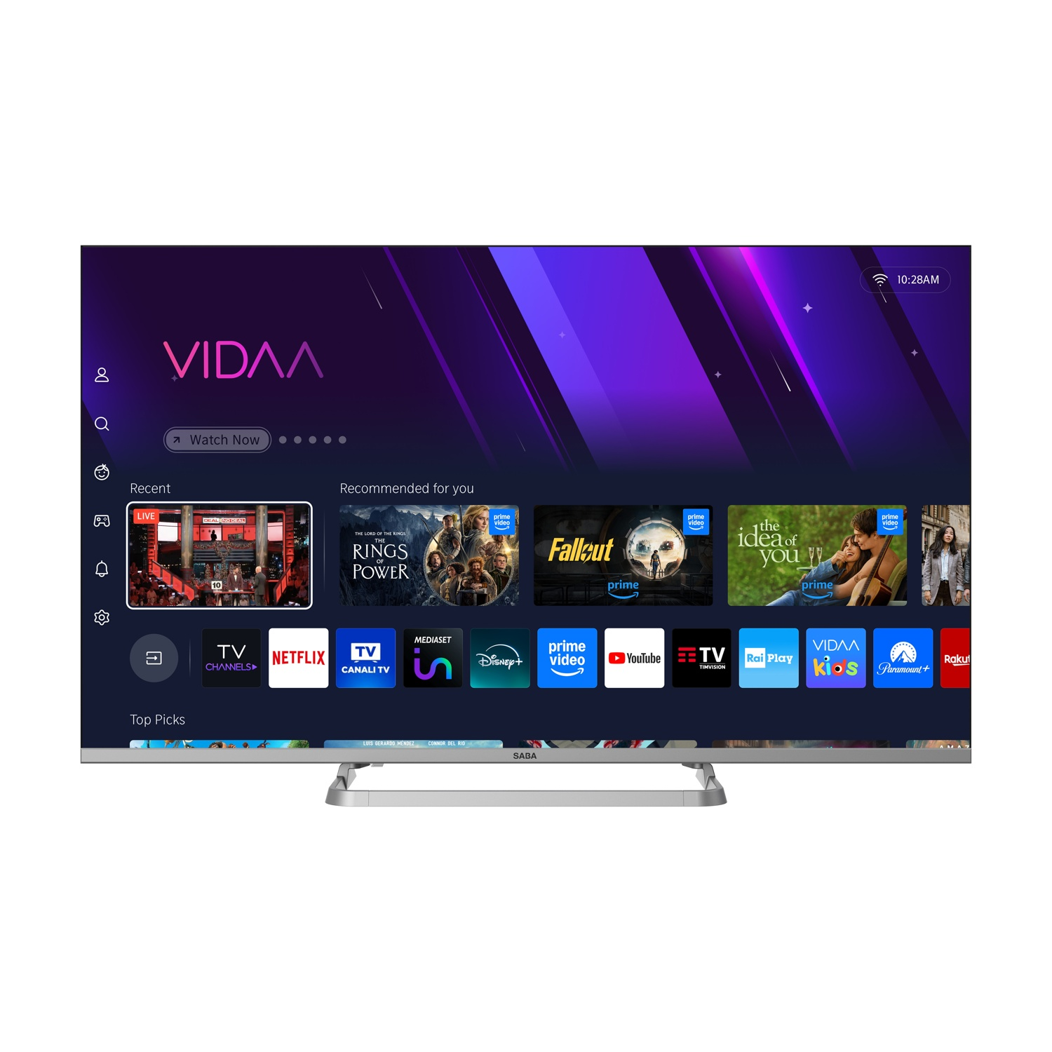 Saba Sa43Km10Vda TV Led, 43", UHD 4K