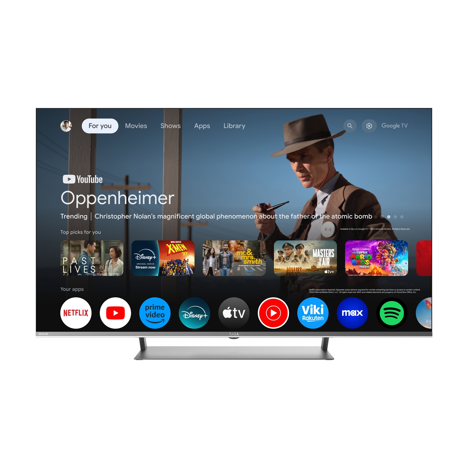 Saba Sa55M91Gtv TV Mini Led, 55"