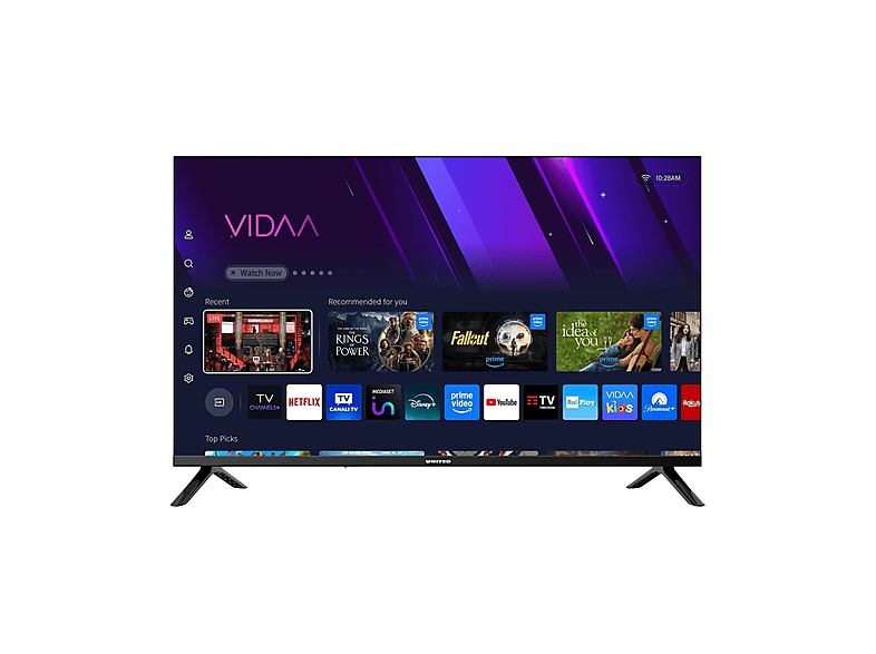 United UNLED32M10VDA SMART TV 32'' HD, Sistema operativo VIDAA, Triplo tuner DVBT2/C/S2 HEVC MAIN10, Dolby Audio, Parental Control
