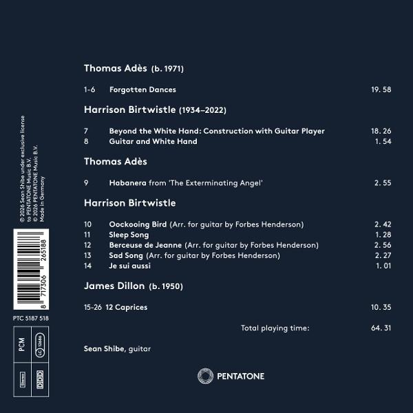 CD-Rückseite mit Titelliste, Komponistennamen und Spielzeiten.