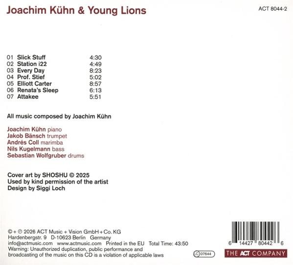 CD-Rückseite: Titel, Künstler, Trackliste, Besetzung und Angaben zum Label.