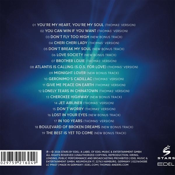 Liste mit 19 Titeln, darunter "You're My Heart, You're My Soul".
