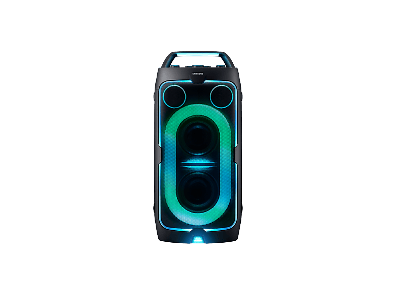 Altavoz de gran potencia - Samsung MX-ST50F/ZF, Portátil para fiestas, Asa transporte y ruedas, Iluminación personalizable, Aut 18h, 240 W, Negro