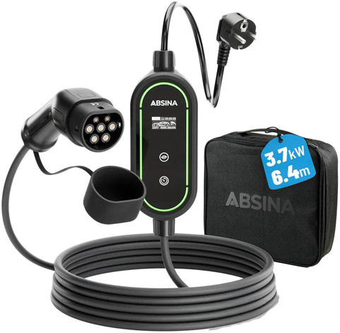 ABSINA Elektromos autó mobil töltő 3,7kW, 16A, 1 fázisú (301019)