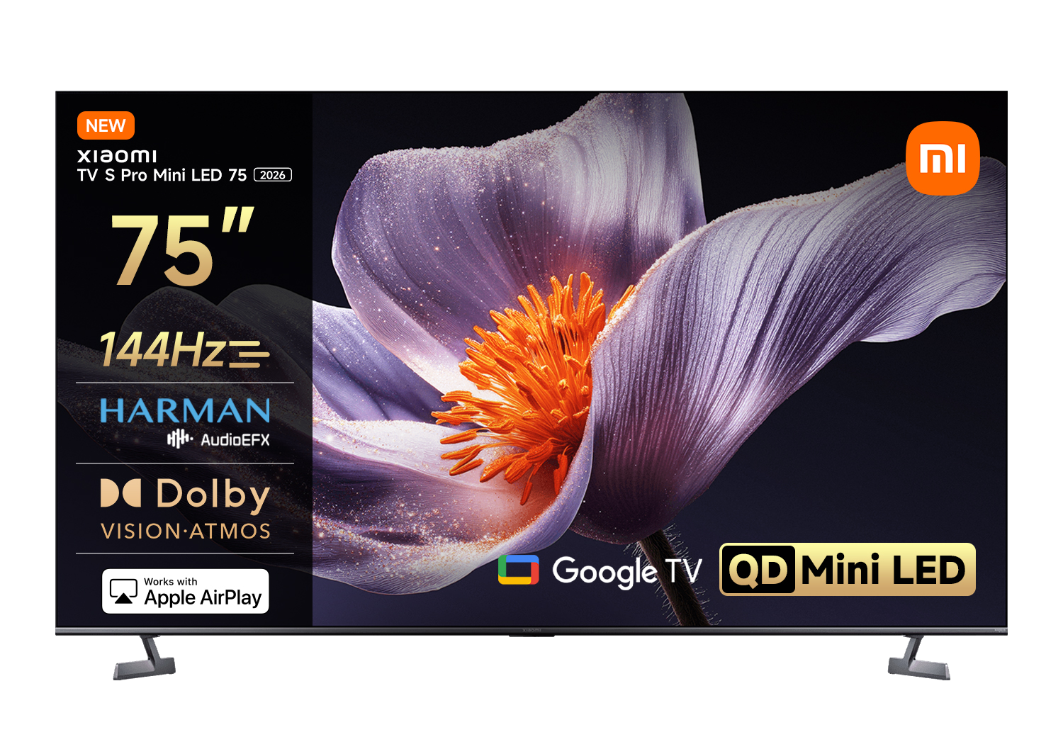 TV Xiaomi de 75" con 144Hz, Harman Kardon, Dolby Vision/Atmos, Google TV.