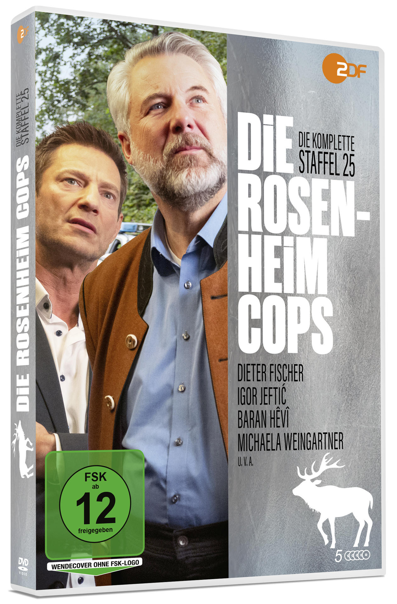 DVD-Cover mit zwei Männern, "Die Rosenheim Cops Staffel 25".