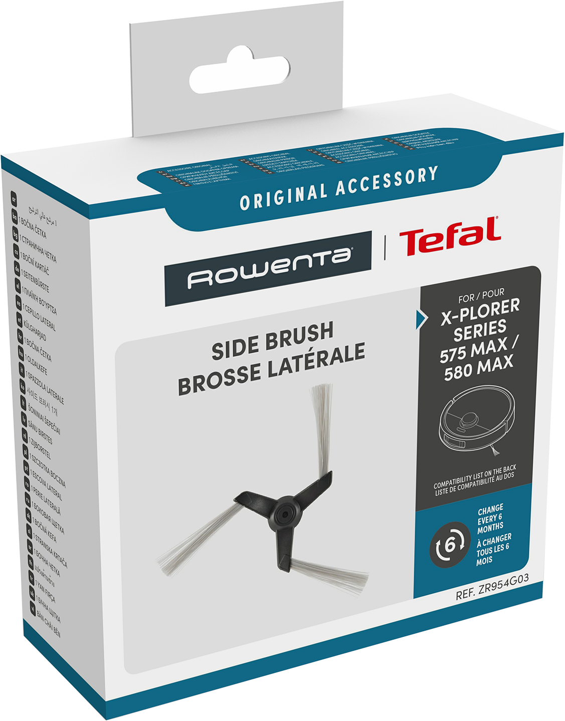 Rowenta X-Plorer Series 575/580 Max robot porszívó oldalkefe csomagolása.
