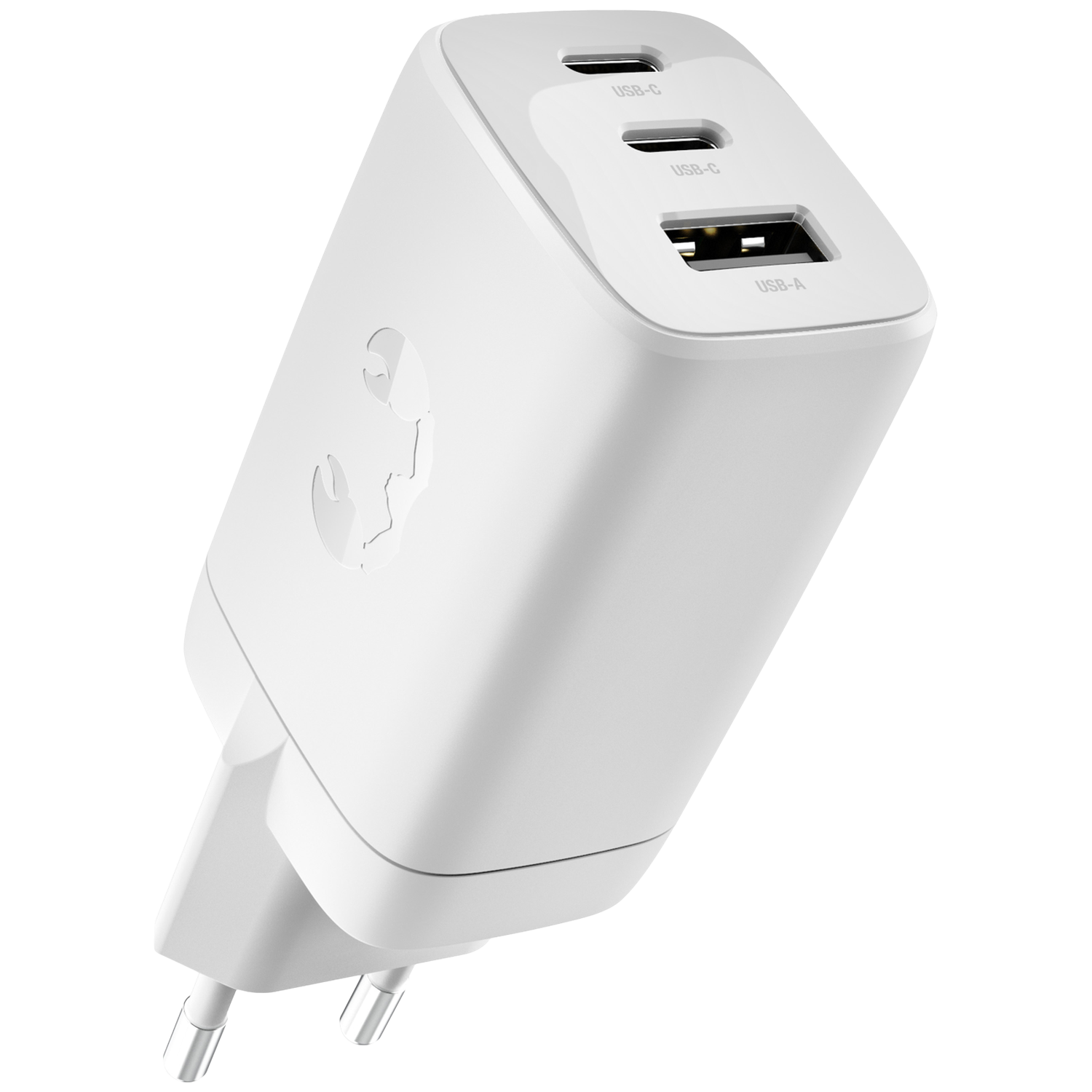 Fresh 'n Rebel 67w Pd Wall Charger Usb-a + 2x Usb-c - Ice Grey Thuislader
