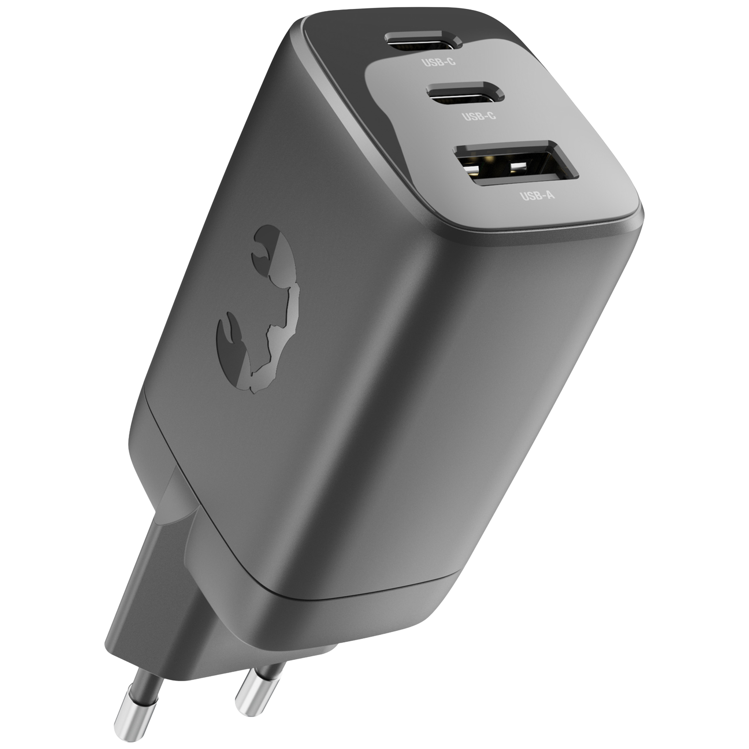 FRESH 'N REBEL 67W Wall Charger USB-A + 2x USB-C - Storm Grey Thuislader