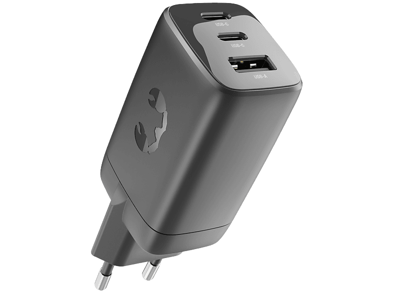 Chargeur secteur Fresh 'n Rebel 67W USB-A + 2x USB-C Gris Tempête