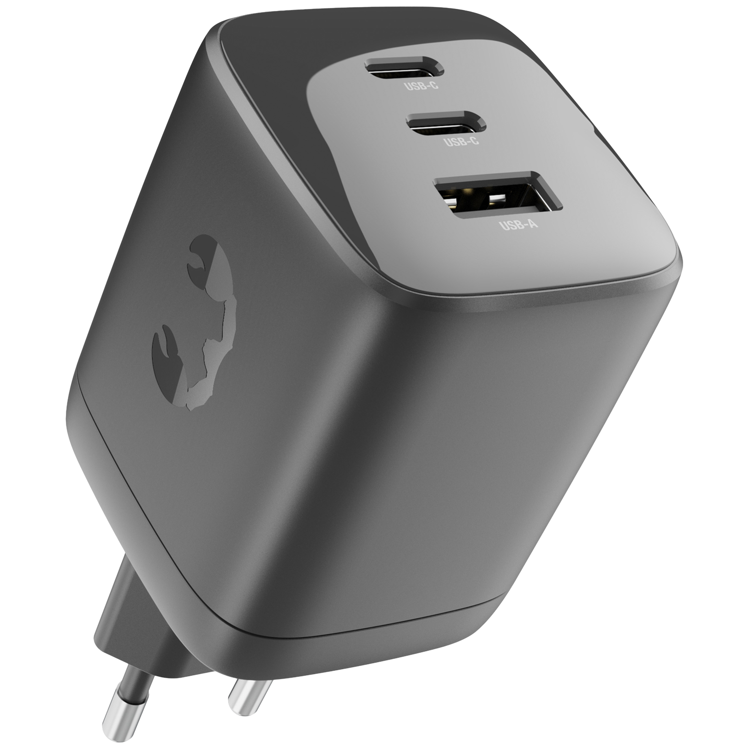 FRESH 'N REBEL 100W PD Wall Charger USB-A + 2x USB-C - Storm Grey Thuislader