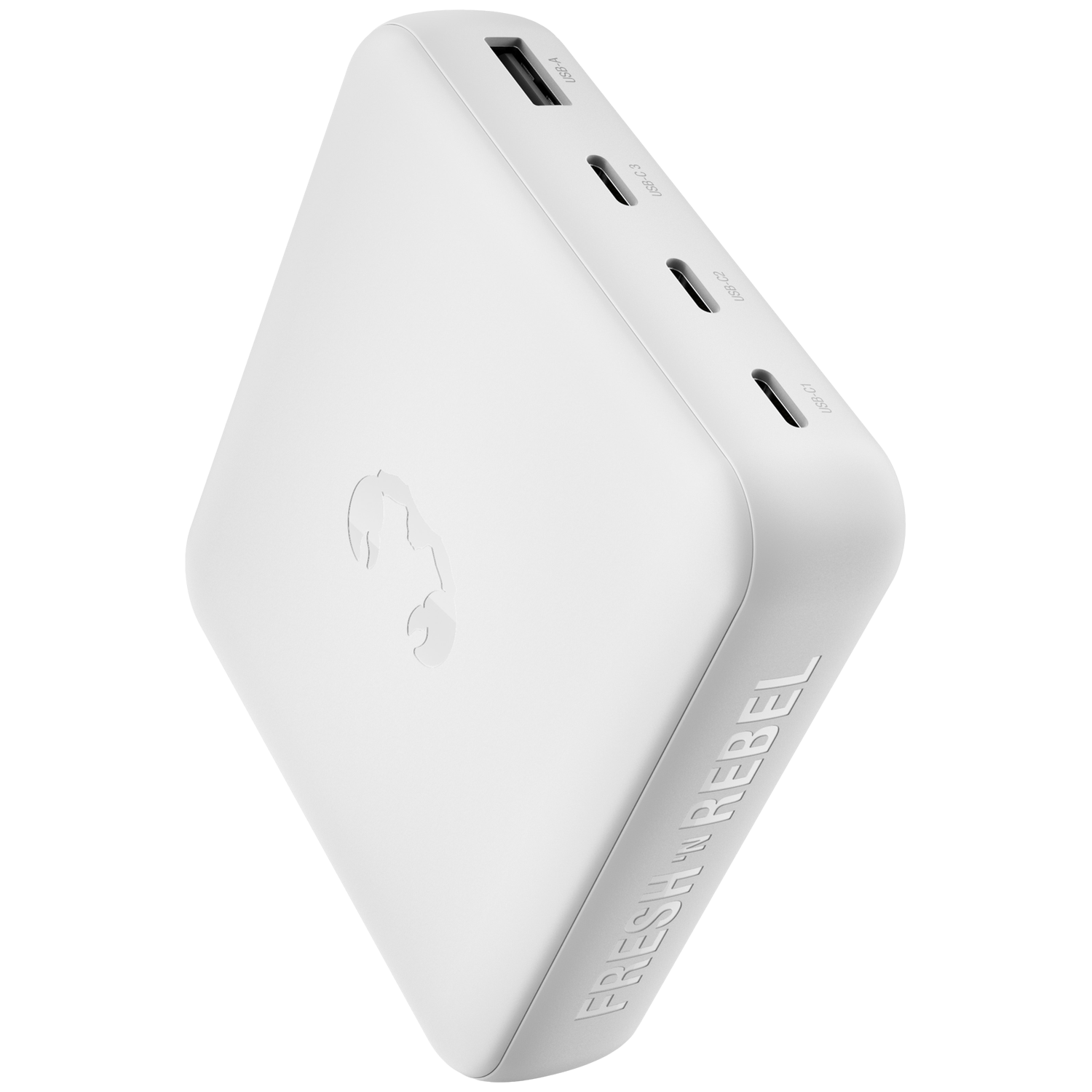 FRESH 'N REBEL 140W PD Desktop Charging Station USB-A + 3x USB-C - Ice Grey Thuislader
