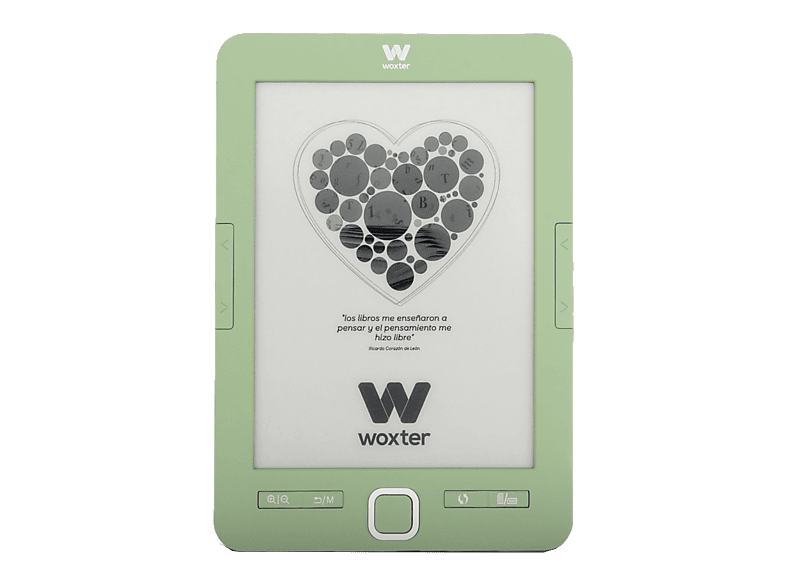 eBook - Woxter Scriba 195, 6" (1024x758), 4GB Memoria Interna, 1024 × 758 pixels, 16 Niveles de Gris, Verde Salvia