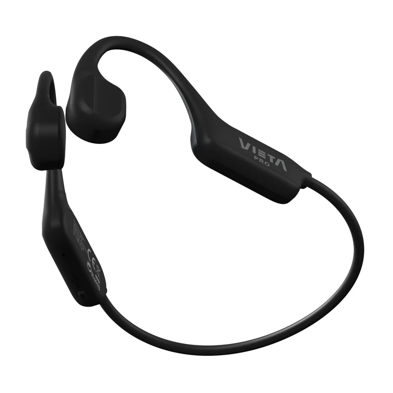 Auriculares negros con diadema y el logo "VISTA PRO".