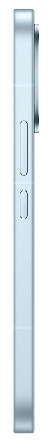 Jasnoniebieska obudowa smartfona z dwoma przyciskami z boku.