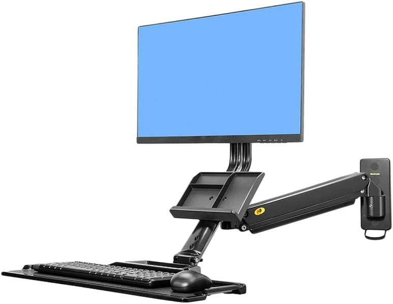 NB NORTH BAYOU MB32 19-27" falra szerelhető, állítható monitortartó billentyűzettálcával