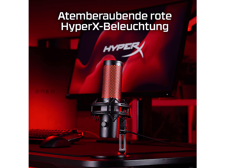 HYPERX QuadCast 2 Standmikrofon, Schwarz