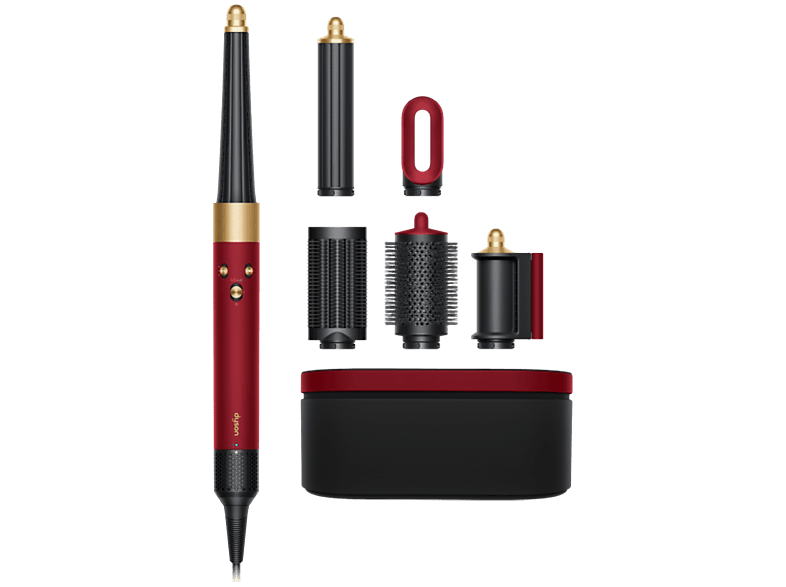 Moldeador - Dyson Airwrap i.d.™, Bluetooth®, Tecnología iónica, 3 Velocidades, Red Velvet/Gold