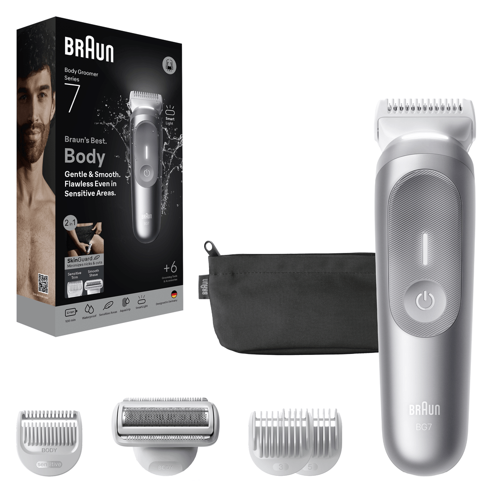 Set Braun Body Groomer Serie 7 con accesorios.