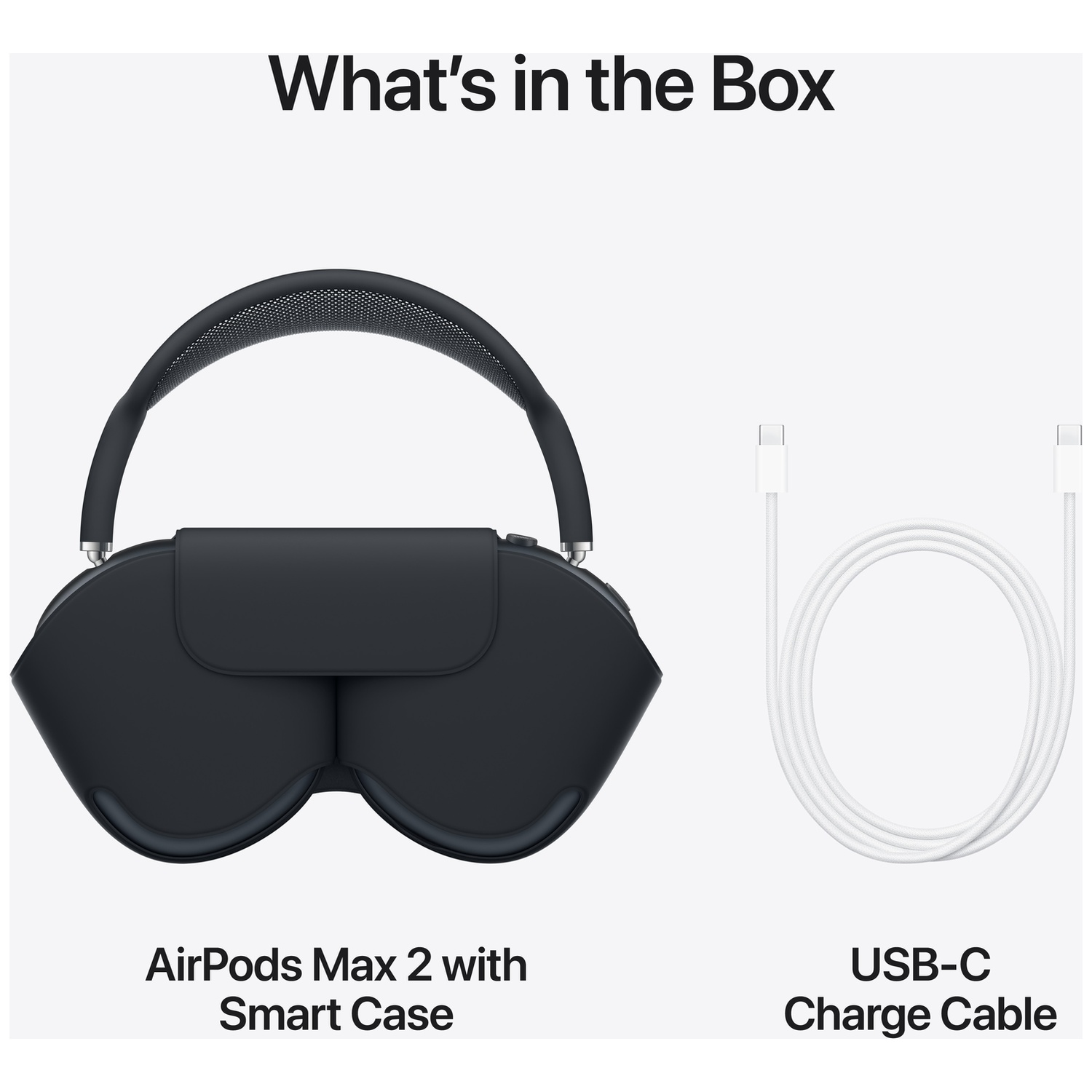 AirPods Max 2 avec Smart Case et câble de charge USB-C.