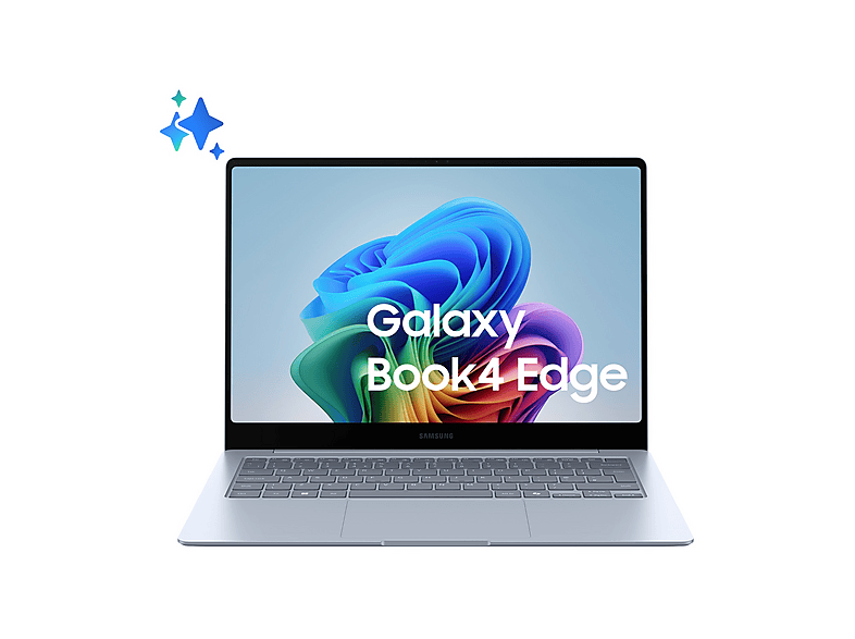SAMSUNG Galaxy Book4 Edge 14 NOTEBOOK, ”, processore Qualcomm Snapdragon X Elite X1E-80-100, Adreno™ Onboard Graphics, RAM 16 GB, 512 GB Flash, Sapphire, Windows 11 Home